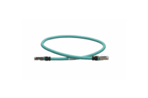 Patch Cord Cat5e de Grado Industrial 600V, Blindado SF/UTP, Calibre 24 AWG, Color Aqua, 60 cm.