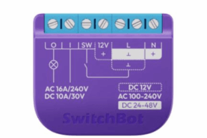 Switch Relevador Inteligente conectividad inalambrica Wifi y BLE / Salida Contacto Seco / Compatible con asistentes de voz / Dimensiones 42x36x16 mm