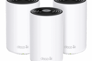 Router Inalámbrico MESH Interior para Hogar / Doble Banda Wi-Fi 6E AX5400 Mbps / 3 Puerto Gigabit WAN/LAN / 4 Antenas Internas / Administración Mediante la App Deco (iOS, Android) / Protección HomeShield