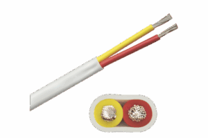 Rollo de cable plano grado marino calibre 12, de 2 conductores (rojo y amarillo) de 500 pies (152.4 m).