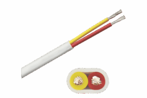 Rollo de cable plano grado marino calibre 14, de 2 conductores (rojo y amarillo) de 500 pies (152.4 m). de 2 conductores (rojo y amarillo)