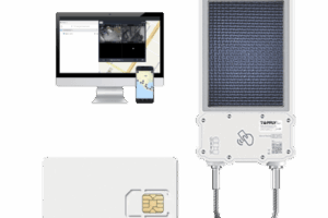 kIT Cerradura Inteligente GPS con Energía Solar / SolarGuardX 100 / Seguimiento de Activos LTE Cat-M1 / Desbloqueo por RFID BLE OTA / Impermeable IP67 / Detección de Movimiento / Batería 14400mAh / + EPCOMGPSCODE + SIM500MB2Y
