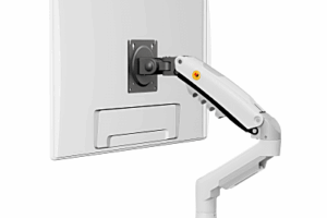 Brazo Ajustable para Monitor Ergonómico / Compatible con Monitores de 17" - 30" / Capacidad de Peso hasta 9 kg / Rotación 360° / Inclinación +85° a  -30° / Giro 180° / Ajuste de Resorte de Gas / Color Blanco
