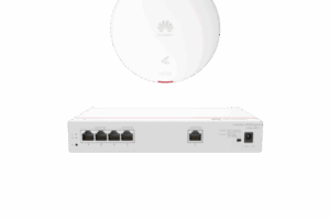 Kit DEMO de Router Multi-Servicio / 1 puerto 10/100/1000 Mbps(WAN) / 4 puertos 10/100/1000 Mbps(LAN) PoE / 50W + Punto de Acceso Wi-Fi 6 / 1.775 Gbps / MU-MIMO 2x2 (2.4GH y 5GHz) / Smart Antenna más cobertura / Instalación en techo y pared