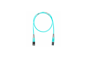 Jumper de Fibra Optica Multimodo 50/125 OM4, LC-SC Duplex, OFNR (Riser), Color Aqua, 5 Metros