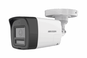 [Audio Bidireccional + Sirena & Estrobo + Dual Light + ColorVu] Bala TURBOHD 4K (8 Megapixel) / Lente 2.8 mm / 30 mts IR EXIR + 20 mts Luz Blanca / Micrófono y Bocina Integrado / Exterior IP67 / Metal / dWDR