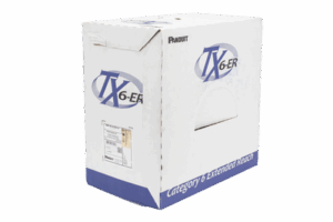 Bobina de Cable UTP de 4 Pares, Cat6 de Rango Extendido, 22 AWG, CMP (Plenum), Color Azul, 305 m