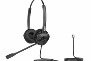 Diadema Binaural con Audio HD y Brazo Ajustable de 260°, Conexión RJ9 y Sonido de Alta Definición