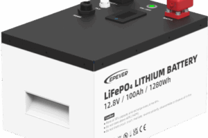 Batería de Litio LiFePO4 12.8Vcc, 100Ah, 1.28KwH, Pantalla LCD para Monitoreo Local, Carcasa Metálica