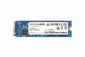 SSD NVMe M.2 SNV3410/3510 | SSD 400GB | Alto Rendimiento 400000 IOPS Lectura | 70000 IOPS Escritura | Resistencia 1022 TBW | Protección de Datos Integral | Análisis de Vida Útil | Diseñada para Sistemas Synology | Garant&ia