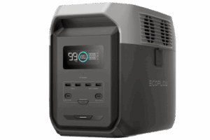 Estación de Energía Portátil Delta 3 1536Wh Litio LFP / 6 AC 1800 W (Max. 3600W) / 2 USB-C 100W / Capacidad para Aumentar Respaldo / Cargador de Coche 10A a 12.6V / Conectividad WiFi y Bluetooth (App) / Carga Solar 500W Max.