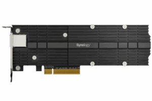 Adaptador Combinado SSD M.2 y 10 GbE | PCIe 3.0 x8 | 2 Ranuras NVMe M.2 22110/2280 | Puerto 10GBASE-T RJ45 | Autonegociación 10/5/2,5/1 Gbps | Compatible con SSD NVMe SNV3000 | Garantía de 5 Años.