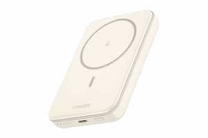 Power Bank MagSafe de 10000mAh | 20W | Carga Inalámbrica y por Cable USB-C | Sistema de Protección Inteligente | Tecnología de Carga Rápida | Ultra Delgado | Ultra ligero | Compatible con iPhone 15/14/13/12 | Color Beige.