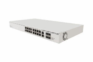 Cloud Router Switch 16 puertos, 8 PoE+ y 8 PoE++, Fuentes redundantes Hot-Swap
