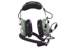 Auriculares de aviación, con micrófono, sobre la cabeza, helicóptero