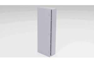 Gabinete para instalación de 4 Baterías , Fabricado en Lámina Galvanizada, Accesorios para poste (No incluidos)