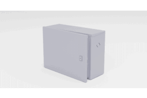 Gabinete para instalación de 1 Batería , Fabricado en Lámina Galvanizada, Accesorios para poste (No incluidos)