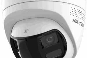 [PROTECCIÓN ACTIVA] Turret IP 6Megapixel / 2 Lentes de 2.8 mm (Imagen Panorámica 180°) / 30 mts IR / Exterior IP67 / Luz Intermitente y Alerta de Audio / Audio Bidireccional / ACUSENSE / WDR 120 dB / Micro SD