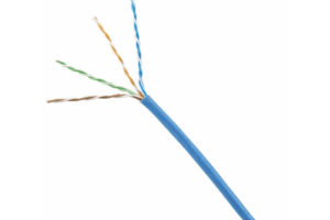 Bobina de Cable UTP 305 m. de Cobre, Azul, Categoría 6 (24 AWG), 1000Mbps, LSZH (Bajo Humo, Cero Halógenos), de 4 pares