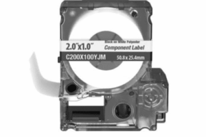 Casete de 140 Etiquetas Adhesivas, Para Identificación de Marcadores de Cable, Rack o Gabinetes, 50.8 x  25.4 mm, Color Blanco