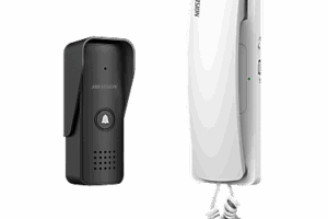 Kit de Audioportero Analógico a 2 Hilos / Apertura de 2 Puertas / Diferentes Tonos y Volúmenes de Timbre / Protección IP55