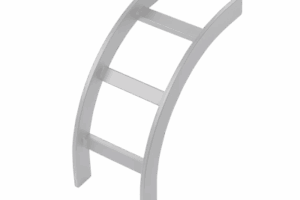 Accesorio de Escalerilla Curva Vertical (Bajada) Interior, 12 in de Ancho, de Acero, Color Blanco