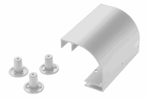 Accesorio de Bajada de Cable, Para Instalación en Escalerilla Hoffman, de Aluminio, Color Blanco