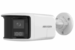 [PROTECCIÓN ACTIVA] Bala IP 6 Megapixel / 2 Lentes de Lente 2.8 mm (Imagen Panorámica 180°) / 30 mts IR / Exterior IP67 / Luz Intermitente y Alerta de Audio / Audio Bidireccional / ACUSENSE / WDR 120 dB / Micro SD