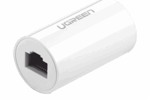 Acoplador y Protector (Extensor de Cable Ethernet RJ45) | 1000Mbps | Compatibilidad con Cat7/Cat6/ Cat5e | Compatible con POE | Ignífugo | ABS | Color Blanco