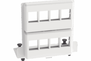 Patch Panel de 8 Puertos Keystone, Para Uso con Gabinetes Multipropósito, de Instalación a Presión, Color Blanco