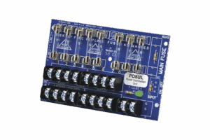 Tablero distribuidor de voltaje, 8 salidas con fusible de protección. Para uso con Fuentes de poder ALTRONIX.