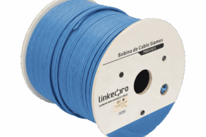 Bobina de Cable Siamés Cat6 UTP 100% Cobre + 2 Cables Gruesos (18 AWG) para Alimentar Cámaras Más Lejos / 305m / Instalación en Exterior / Uso Industrial para Climas Extremos