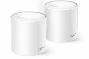 Kit 2 Routers Inalámbricos MESH Interior para Hogar / Doble Banda Wi-Fi 6 AX3000 Mbps / 3 Puerto Gigabit WAN/LAN / 2 Antenas Internas / Administración Mediante la App Deco (iOS, Android) / Protección HomeShield