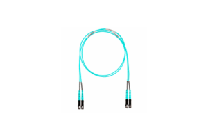 Jumper de Fibra Óptica Multimodo 50/125 OM4, SC-SC Duplex, OFNR (Riser), Color Aqua, 3 Metros