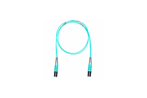Jumper de Fibra Optica Multimodo 50/125 OM4, LC-LC Duplex, OFNR (Riser), Color Aqua, 8 ft
