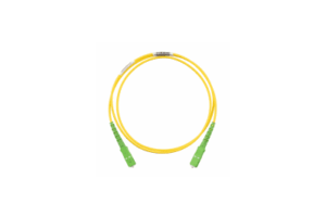 Jumper de Fibra Optica Monomodo 9/125 OS2, SC/APC-SC/APC Simplex, OFNR (Riser), Color Amarillo, 5 Metros