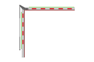 Brazo Articulado 4 mts (2+2) con Iluminación para Barreras Hikvision Serie DS-TMG320