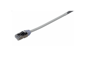 Patch Cord Cat6A, Diametro Reducido 28 AWG, Blindado S/FTP, CM/LS0H, 5 m, Color Gris