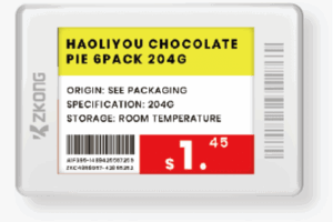 Etiqueta Electrónica de Estantería ESL 1.8 Pulgadas / Pantalla EPD a Color 224x168 píxeles / 4 Colores (Negro, Blanco, Rojo, Amarillo) / Batería 5 Años / Bluetooth LE 5.1 / Gestión en la Nube / NFC / CE ROHS FCC