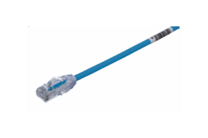 Cable de Parcheo UTP Cat6A, CM/LSZH, Diámetro Reducido (28AWG), Color Azul, 2 ft