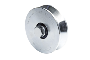 Rueda de 10 cm SIN Soporte Para Puertas Corredizas de Hasta 425 Kg / Canal Tipo "V"