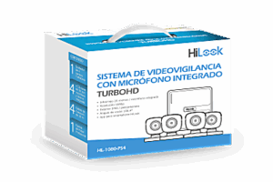 (MICRÓFONO Integrado) Kit TurboHD 1080p Lite / DVR 4 canales / Audio por Coaxitron / 4 Cámaras Bala de Policarbonato con Micrófono Integrado