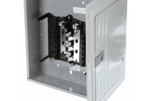 Centro de carga monofásico 1 Fase, 3 Hilos para interruptores QP, de 12 polos - 24 circuitos, 120/240vca, Barras de aluminio 125 Amp, Nema 1, uso interior. Incluye tapa.