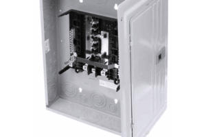 Centro de carga trifásico 3 Fases, 4 Hilos para interruptores QP, de 12 polos - 24 circuitos, 120/240vca, Barras de aluminio 125 Amp, Nema 1, uso interior. Incluye tapa.