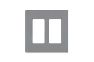 Placa de pared 2 espacio, para atenuador (dimmer), switch ó control remoto PICO inalámbrico.