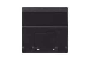 (K80MD64/14) Placa voz y datos inclinada con guardapolvo y adaptador para RJ45 Keystone COLOR GRAFITO