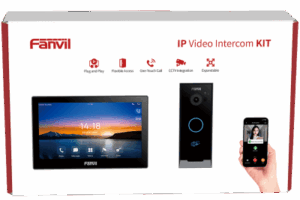 Kit Videoportero IP Fanvil VIK-01, Estación Interior SIP i504W + Frente de Calle i60, Llamadas HD, Desbloqueo Remoto, App Fanvil Link, Wi-Fi 2.4G/5G, PoE