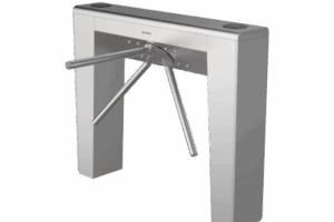 Torniquete Estético Trípode Bidireccional de Acero Inoxidable / 2 Millones de Ciclos MCBF / Interior y Exterior Protegido / LEDs indicadores de Entrada y Salida / Tipo Puente