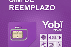 SIM Yobi para dispositivos móviles 3G/4G, 1GB Mensual por 1 año de servicio (solo datos)