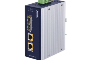 Convertidor de Medios Industrial de 2 Puertos SFP 100/1000X a 2 Puertos RJ45 10/100/1000T 802.3bt PoE++